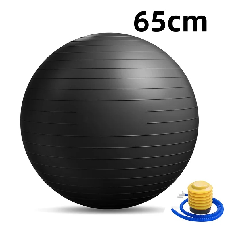 Home Gym Routine - كرة يوغا مضادة للانفجار مع مضخة،