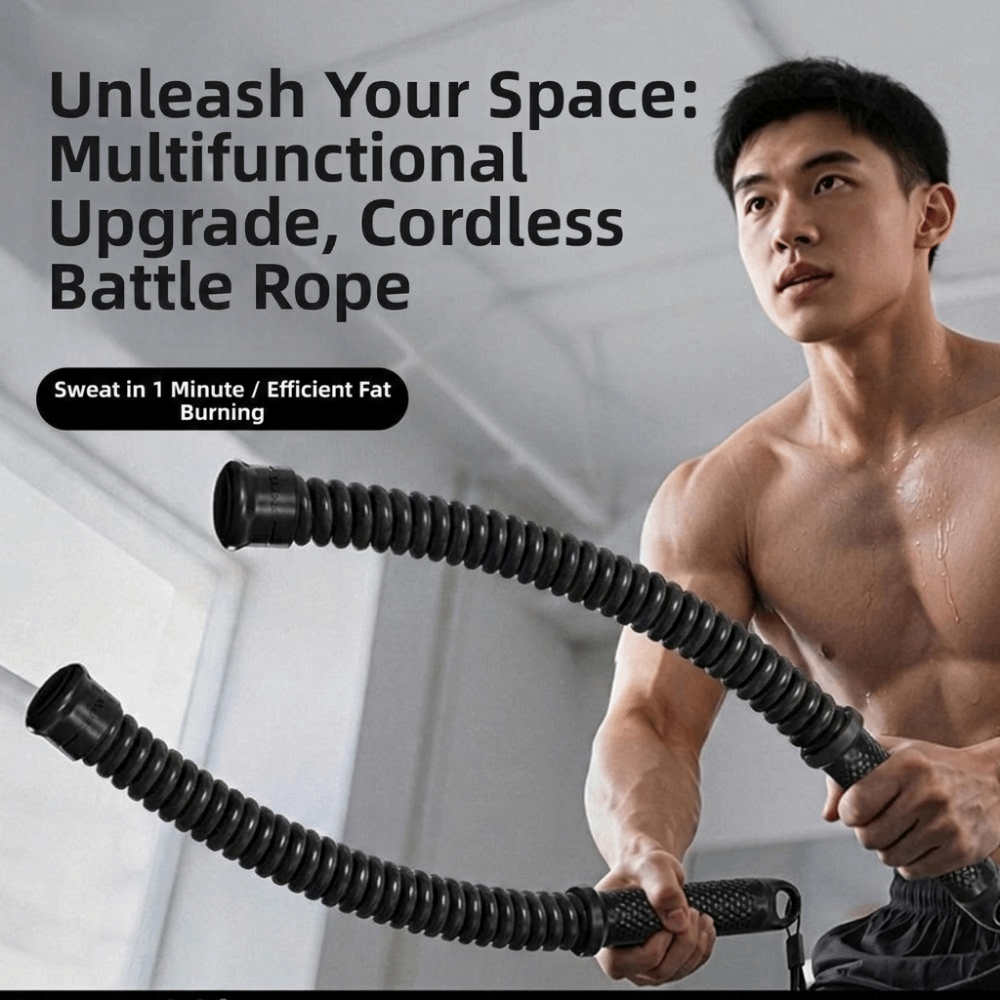 Battle Rope Heavy - قطعتان من حبل التدريب المقاوم للانزلاق