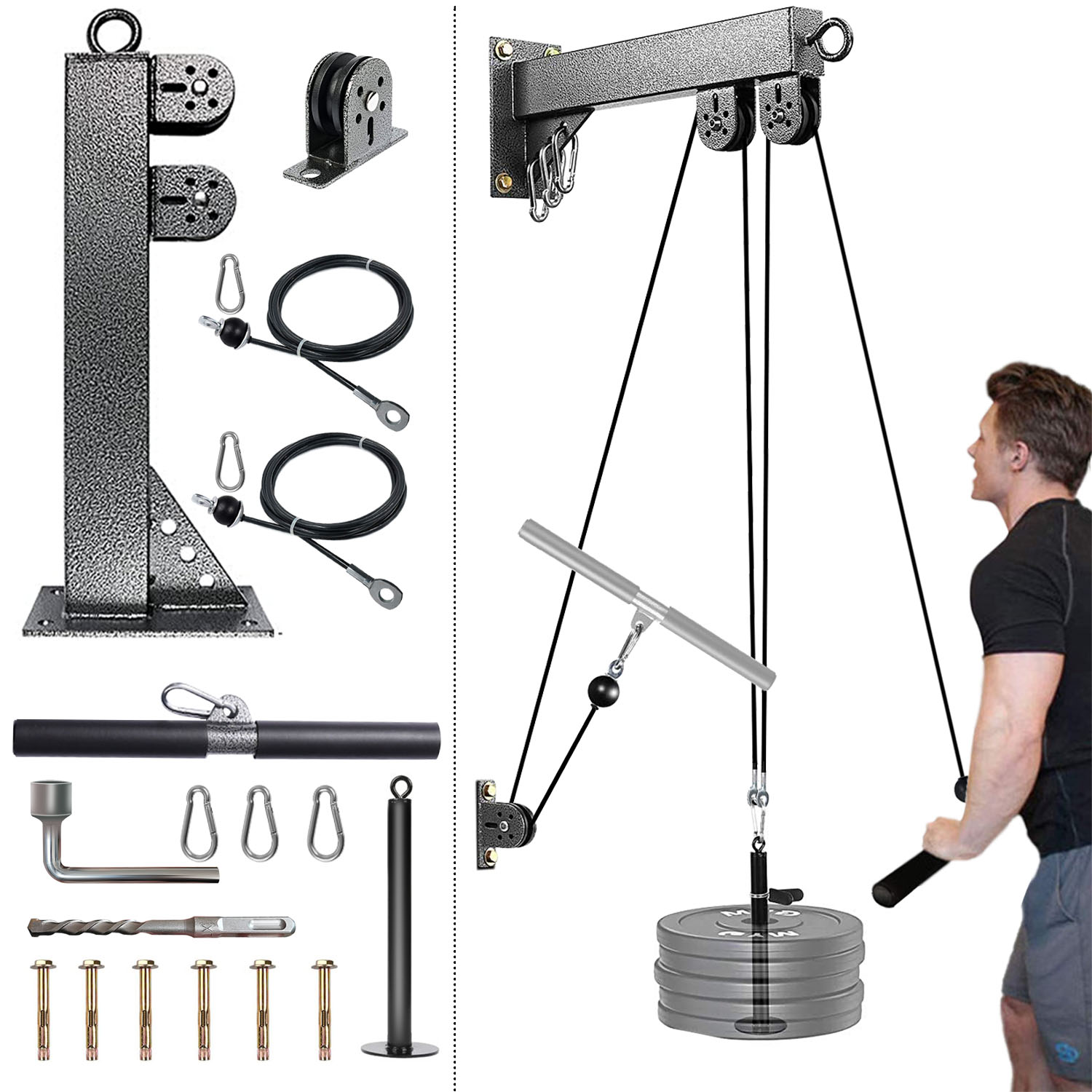 نظام بكرة مثبت على الحائط لليا - مراجعة Lat Pulldown Cable وسعره